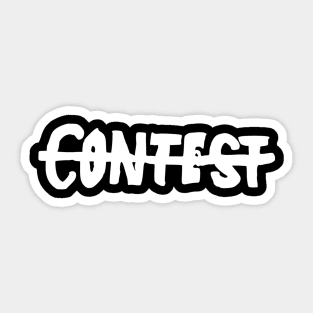 no contest Sticker